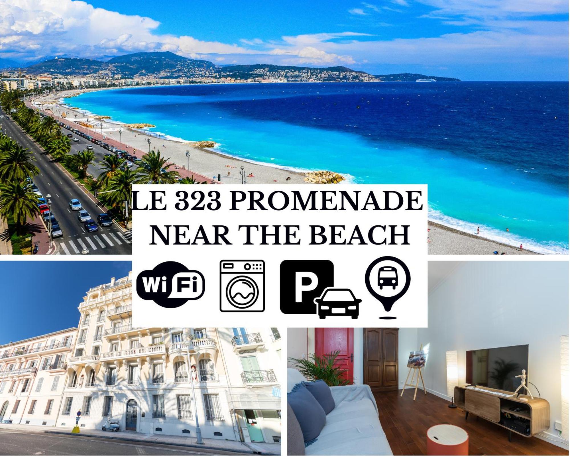 Le 323 Prom - 2 Chambres - Ac - Parking - Tram Et Supermarche Proches - Front De Mer Nice Buitenkant foto